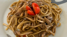 Talharim com shimeji rápido