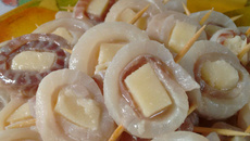 Peixe frito com provolone
