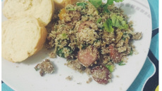 Farofa de fígado de galinha