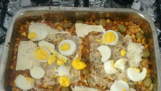 Macarrão com atum gratinado