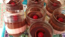 Delícia de cereja e chocolate