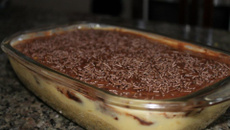 Torta de mexerica com chocolate