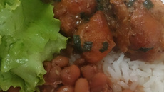 Frango frito acebolado