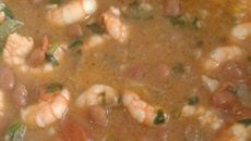 Feijão com camarão da Elida