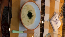 Risoto de abobrinha com gorgonzola e limão