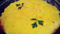 Bolo de batata com carne e queijo