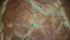 Souflé de legumes com calabresa