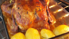 Chester assado e molhadinho