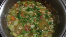 Sopa prática de grão de bico