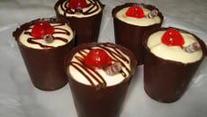 Copinhos de chocolate para Páscoa