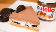 Cheesecake de nutella e oreo