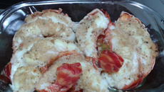 Lagosta ao forno micro-ondas