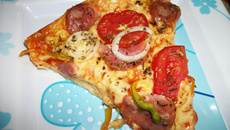 Pizza rápida de liquidificador