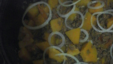 Moranga refogada com carne moída