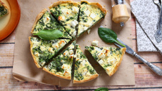 Quiche de ricota e espinafre