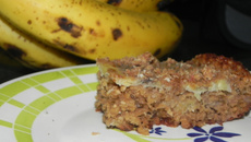 Cuca de banana com aveia