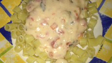 Macarrão marguerita ao molho branco