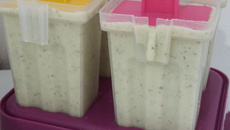 Picolé de kiwi com leite condensado 