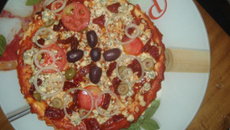 Pizza rápida de gorgonzola