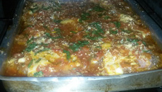 Bife de carne moída à parmegiana