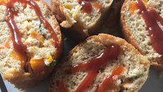 Bolo salgado com farinha de aveia 