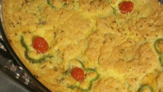 Frigideira de sardinha, abobrinha e repolho