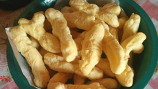 Bolinho frito para o lanche da tarde