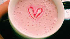 Vitamina de morango com banana