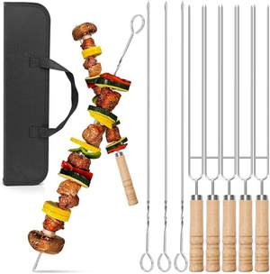 Espetos duráveis e práticos, ideais para churrascos no melhor estilo tradicional (Divulgação/Amazon)