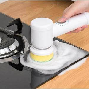 A escova elétrica regarrecável é ideal para cozinhas, banheiros e vidros (Créditos: Amazon)