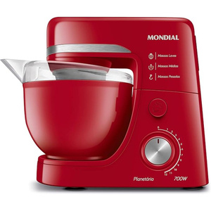 A batedeira da Mondial prepara vários tipos de massas, pães, cremes, chantilly e claras em neve (Créditos: Mondial/Amazon)