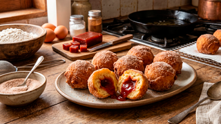 Bolinho de chuva com goiabada: receita de infância que ganhou um recheio ainda mais gostoso