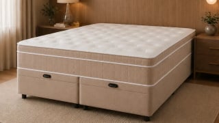 Quase 50% de desconto! Cama box baú queen com colchão de molas ensacadas ajuda a ganhar espaço no quarto