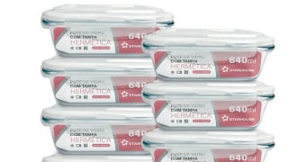 Dieta em dia: kit com 10 potes de vidro ajuda a deixar as refeições prontas para a semana e está com 55% de desconto