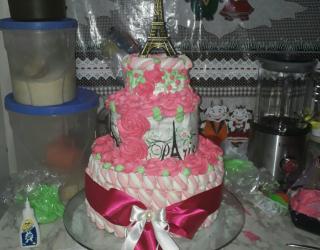 BOLO DE 2 ANDARES TEMA BARBIE  Tema barbie. Forma de 2 kilos