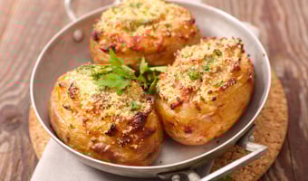 Batata recheada na air fryer