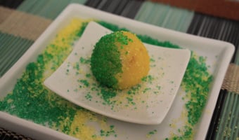 Brigadeiro verde e amarelo para a copa