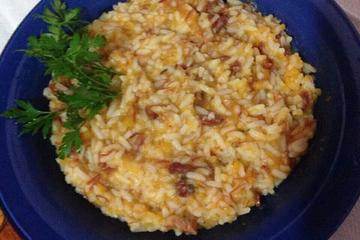 Arroz arbóreo especial com carne seca