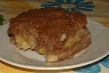Bolo cremoso de banana