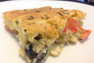 Torta de liquidificador vegetariana sem glúten