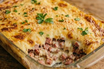 Escondidinho de calabresa suculento com requeijão cremoso