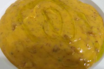 Creme de abóbora com carne seca
