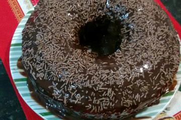 Bolo de chocolate de liqüidificador