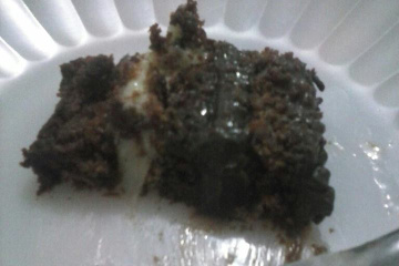 Bolo trufado de brigadeiro branco e preto