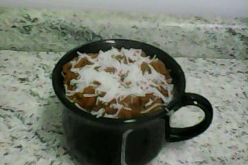 Bolo de caneca de nutella simples