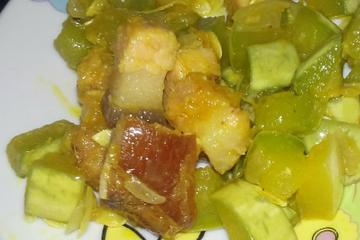 Abobrinha refogada com bacon
