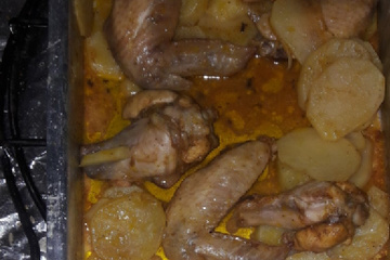 Asa de frango assada no forno