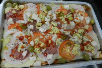 Pizza de pão de forma