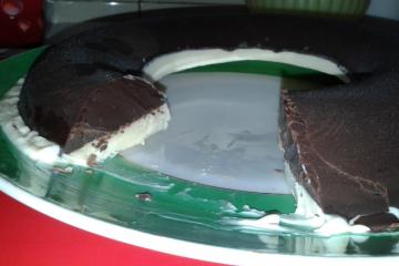 Sorvete de baunilha com chocolate