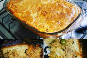 Torta de sobras de chester/frango